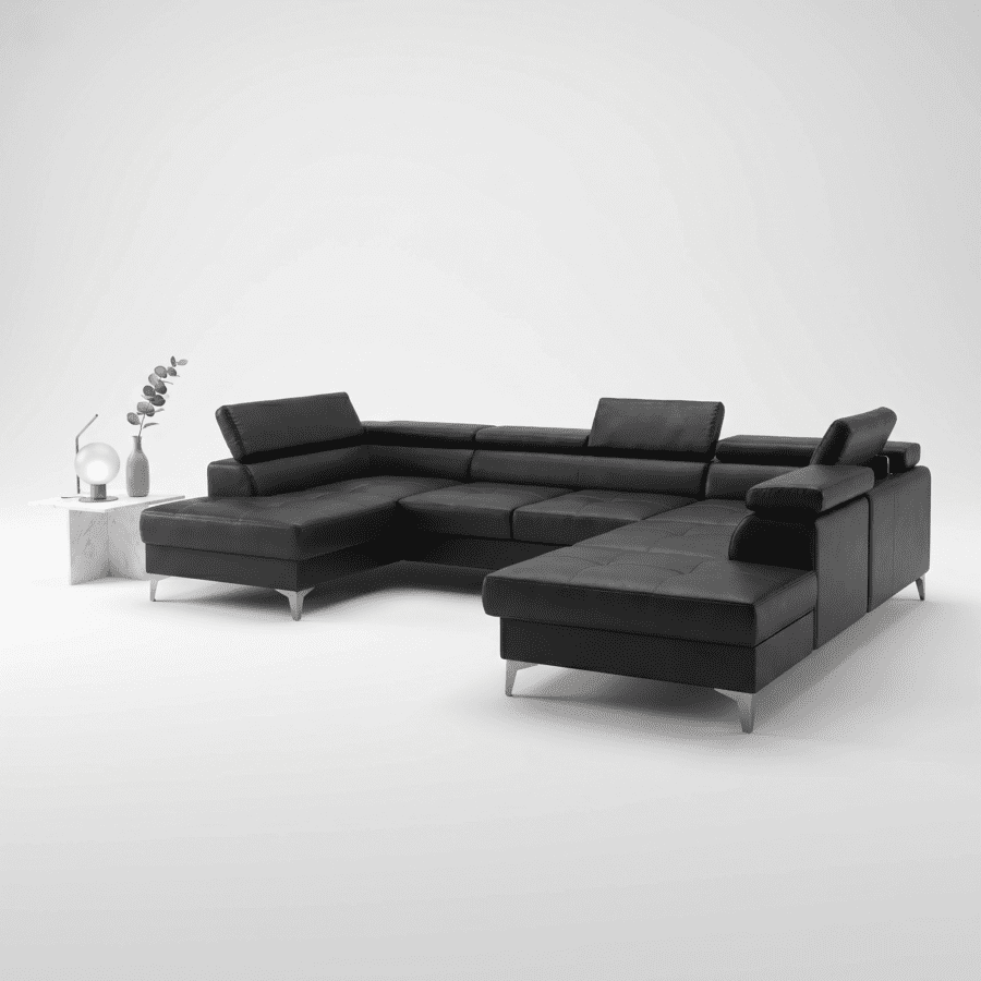 LÆDER TUTSEPI MAX 2 HJØRNESOFA 170x350x220