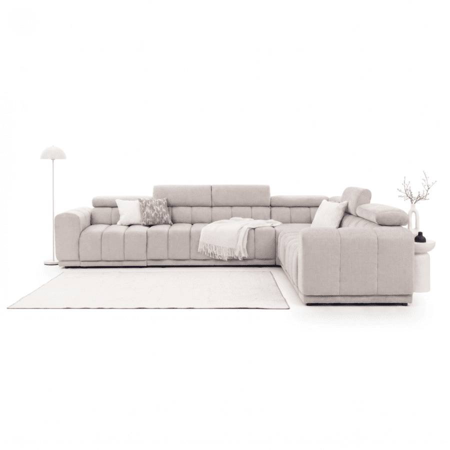 LUNØ LARGE hjørnesofa med armlæn på begge sider 360 x 285