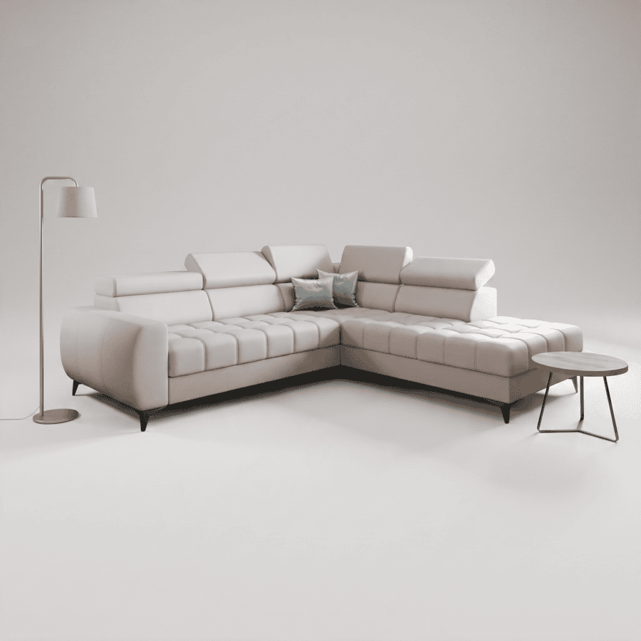LÆDER POLA 255x225 cm – HJØRNESOFAR MED SOVEFUNKTION