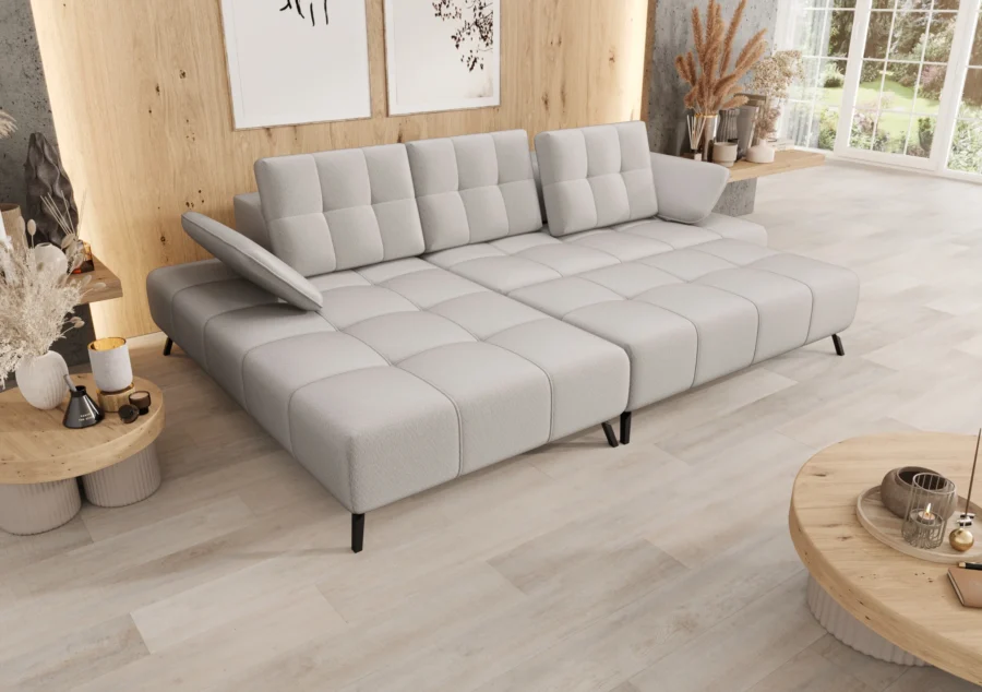 🚀 STRAKS FORSENDELSE DOMINIK hjørnesofa 280×180 cm + puf 140×70 cm LO 02