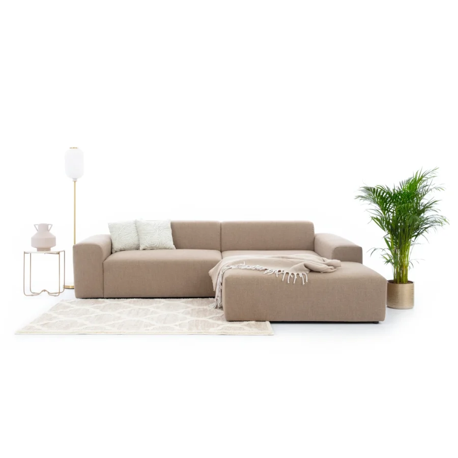 Zeus S hjørnesofa med XL-ottoman 280x210 cm